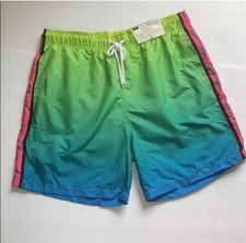 Arizona Jean Men  s Swim Trunks Size Large Tropical Ombr  NWT