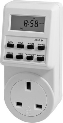 Elektronische Digital Netzstecker Timer Steckdose mit LCD Display 12/24 Stunden 7 Tage