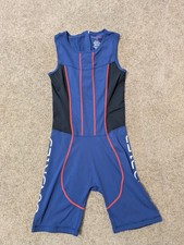 Sundried Padded Triathlon Compression Suit Womens XL Blue Running Cycling