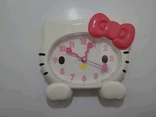 Hello Kitty Pink Bow Hanging Wall Clock By Sanrio Pink White Tested