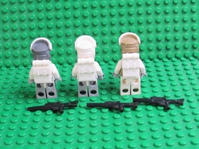 Lot LEGO Star Wars Minifigures Hoth Rebel Trooper White Tan Uniform 75098 WH54