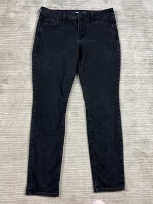 Old Navy Pop Icon Skinny Jeans Womens 12 Black Denim Cotton Blend Casual