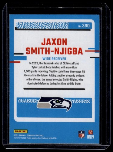 2023 Donruss #390 Jaxon Smith-Njigba Rated Rookie - Picture 2 of 2