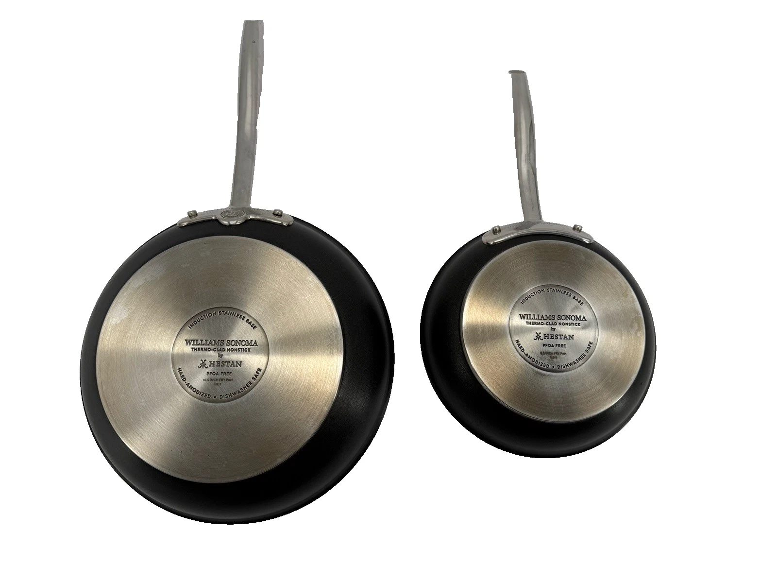 Williams Sonoma Thermo-Clad Nonstick Induction Fry Pan Pair Hestan 8.5" & 10.5"