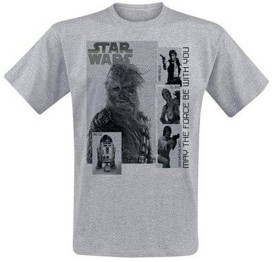 Star Wars T-Shirt Herren May the force be with you hellgrau meliert