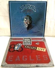 New Listing2 album lot THE EAGLES Their Greatest Hits 1971-1975 & Eagles LIVE (2) lp vinyl