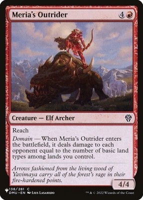 MTG Magic the Gathering Meria's Outrider (DMU-138/3167) The List LP