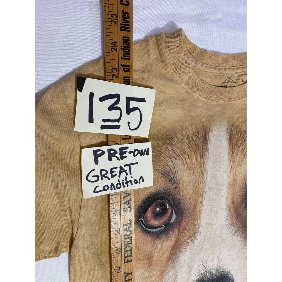 Camiseta The Mountain Dog Face Juvenil Talla Grande Amarilla Tie Dye Manga Corta Foto 4 de 4