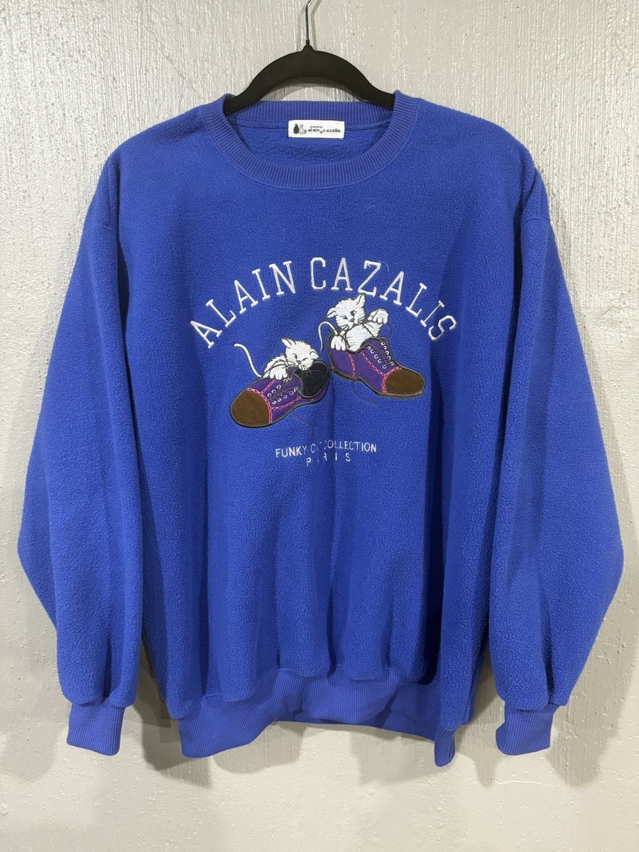 RARE Vintage Alain Cazalis Funky Cat Collection Paris Sweater | eBay