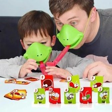 Frog Mouth Tongue Blowing Music Children's Toy Board Game Chameleon Lizard Mask