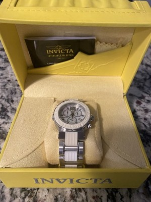New Invicta Women s OCEAN REEF CHRONOGRAPH QUARTZ WHITE DIAL LADIES WATCH 29666