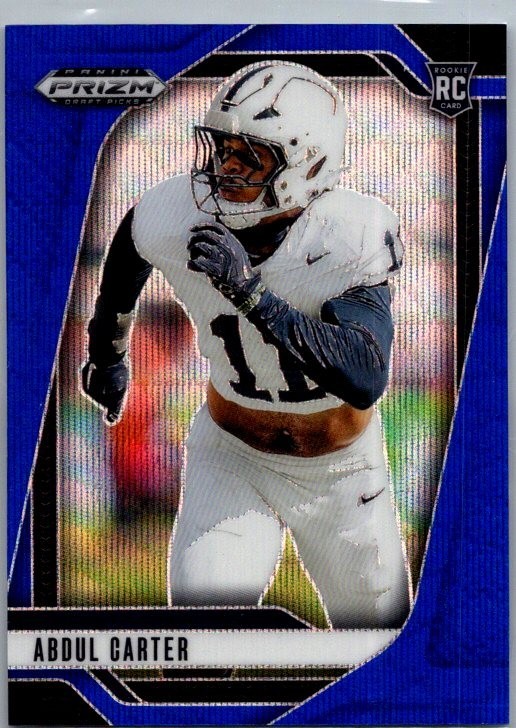2025 Prizm Draft Abdul Carter #102 Blue Wave Prizm /299