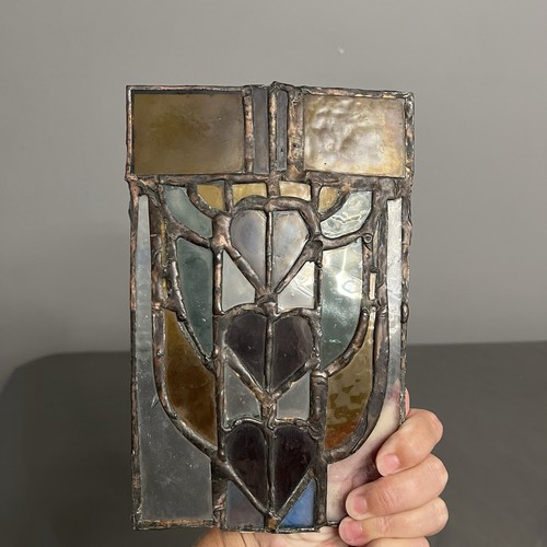 VTG Stained Glass Panel/Sun Catcher Multicolor 5.75x9.25” - Picture 5 of 12