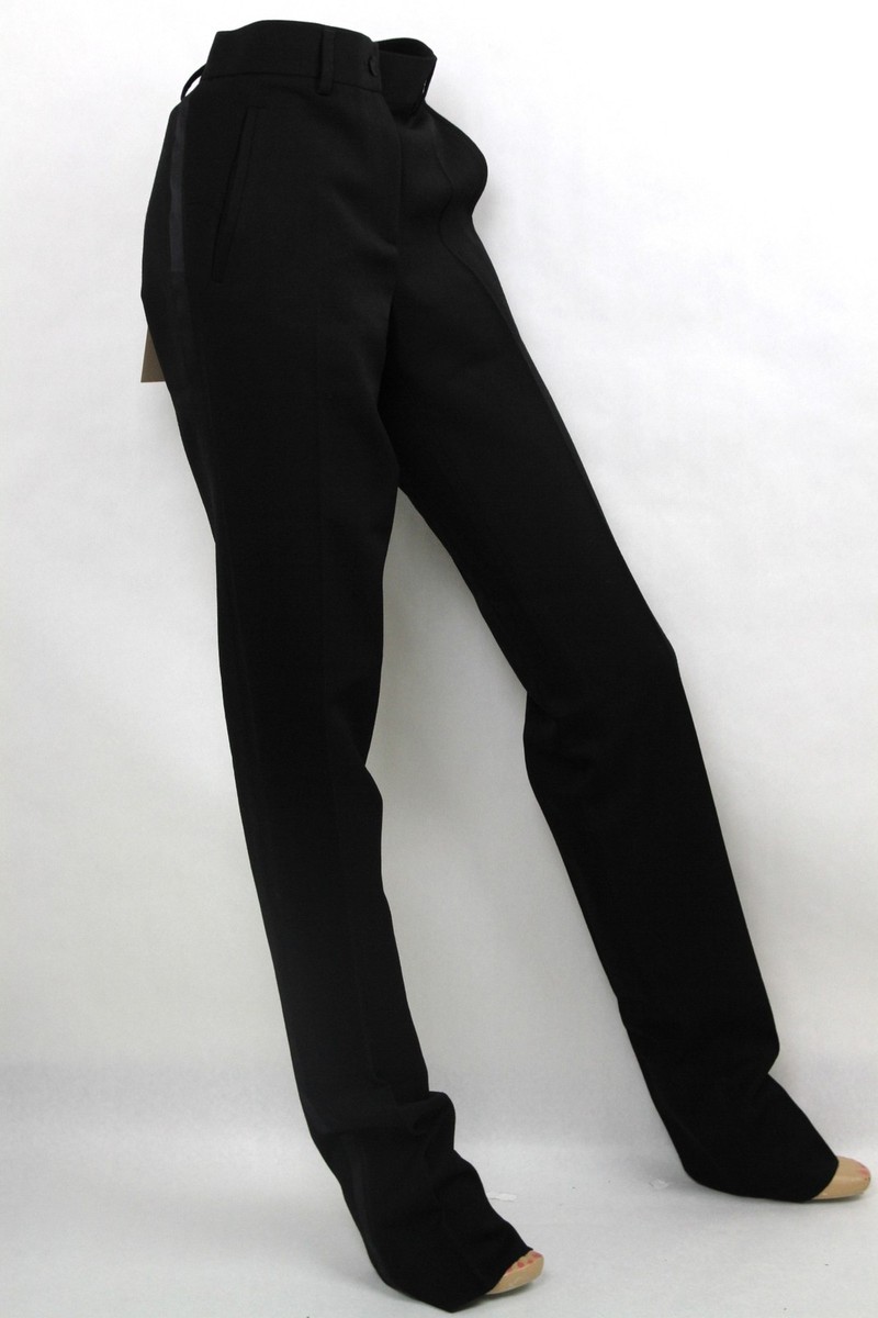 【関税&送料込み】Bottega Veneta Wool Dress Trousers $730 Bottega Veneta Women's Wool Dress Pant w/Silk Strip