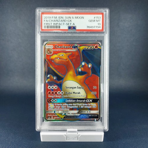 Pokemon Charizard GX SR PSA 10 First Impact Indonesia 2019 - Picture 1 of 2
