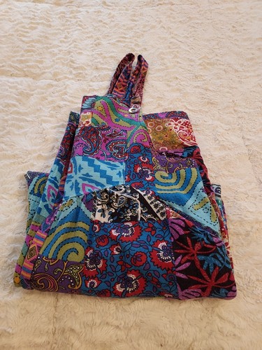 Little Girl's Patchwork Hippie Overalls Size Medium - Picture 13 of 13