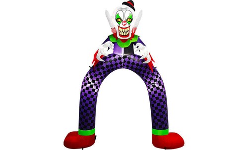 9 Fuß Halloween LED aufblasbarer Clown Torbogen - Bild 2 von 5