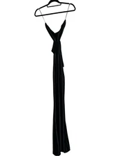 Revolve SER.O.YA Dress Womens Size XXS Black Maxi Cutout Strapless Long Slit