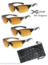 XLOOP SPORT HD NIGHT DRIVING VISION SUNGLASSES YELLOW HIGH DEFINITION GLASSES