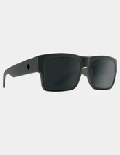 Men's Polarized Spy Cyrus Sunglasses Matte Black Frame Smoke Polarized Lens