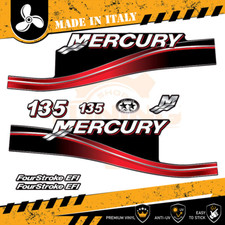 Decalcomania Adesivi Motore Fuoribordo Mercury 135 cv - Four Stroke EFI ROSSO