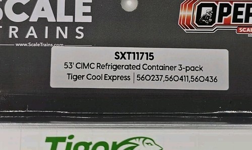 SXT11715 Scaletrains Tiger Cool Express 53' Reefer Containers - Picture 2 of 2