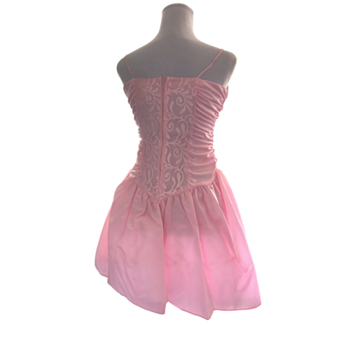 Abito da ballo vintage anni 90 rosa pizzo aderente e svasato festa con giacca bolero junior taglia 3 - Foto 5 di 22