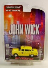 1974 '74 CHECKER TAXI CAB JOHN WICK  HOLLYWOOD R33 GREENLIGHT DIECAST 2021
