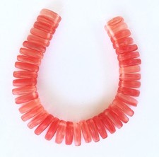 30 PCS Trade Czech Bohemian Top hole drilled matte Multi Red Leaf Glass Beads