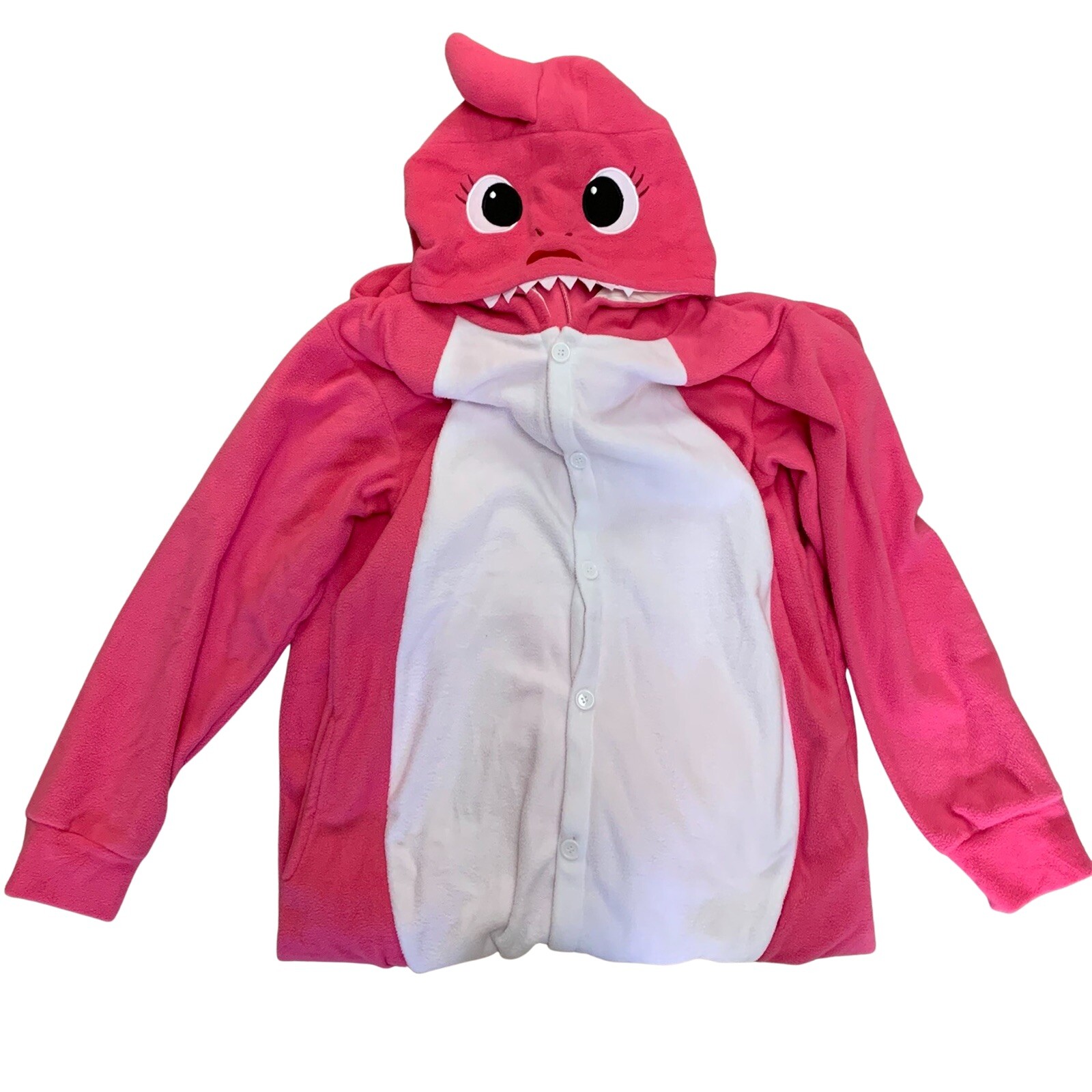 Shark Pajamas Adult Womens Medium Costume One Piece Pink Halloween | eBay