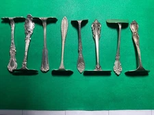 FOOD PUSHERS Sterling Silver LOT of  8 utensils