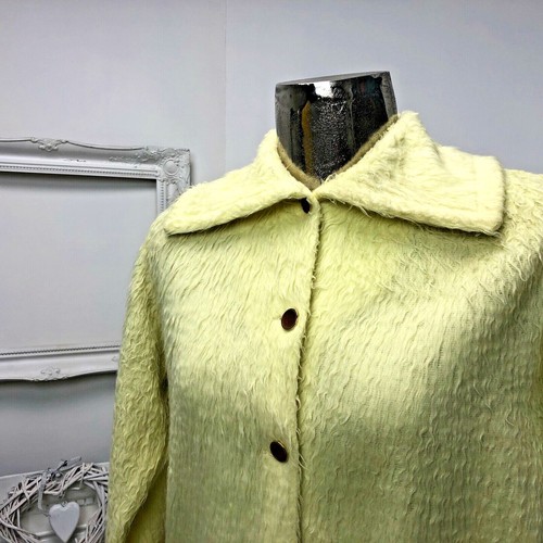 Ladies Lemon Yellow Fluffy Jacket 