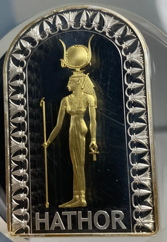 2012 GILT ANDORRA SILVER 10 DENARS HATHOR GODDESS OF LOVE NGC PF 70 ULTRA CAMEO