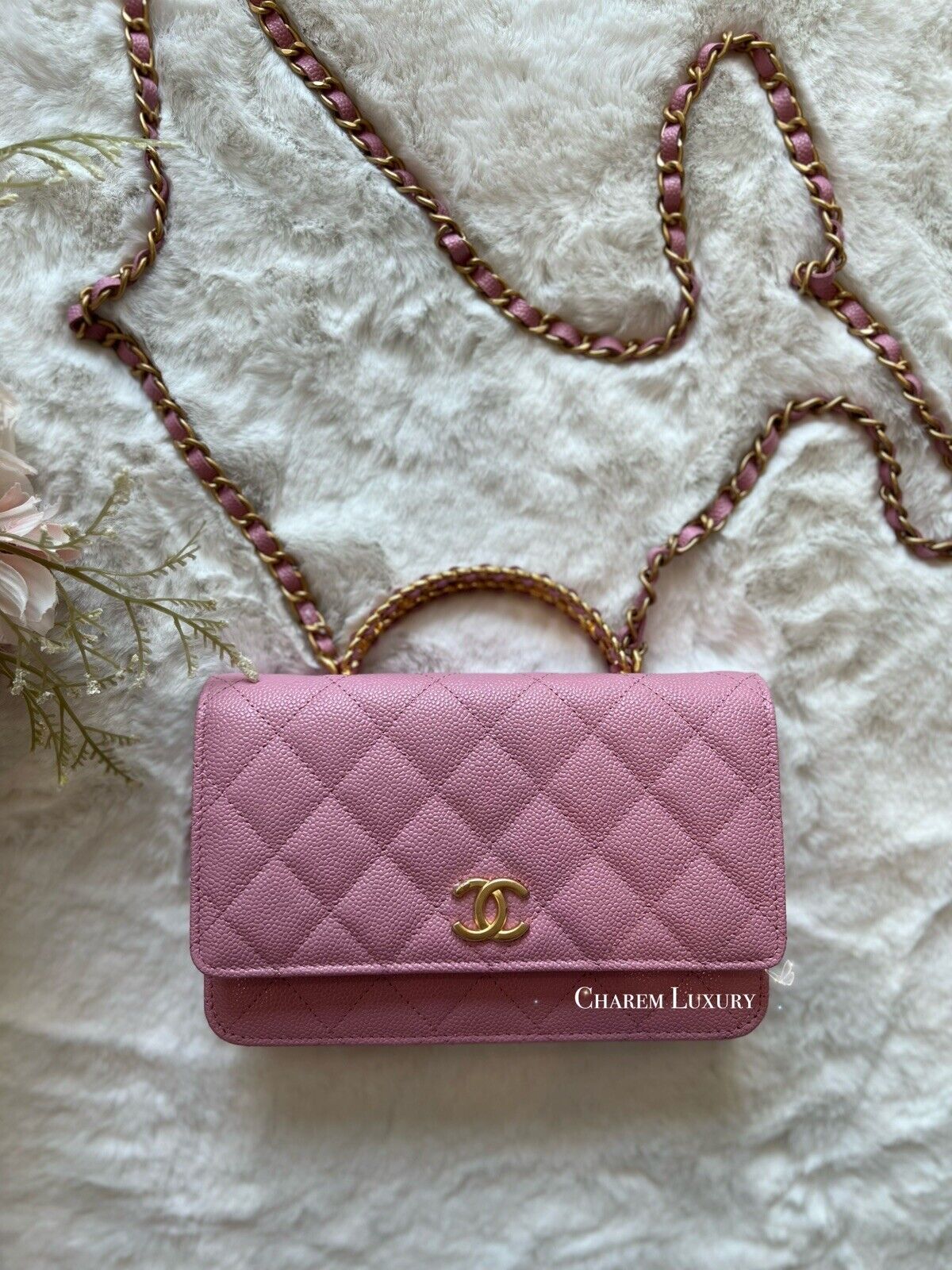 chanel woc with top handle