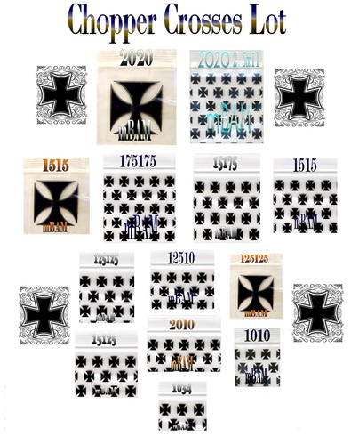 100 PACK BLACK CHOPPER CROSSES 15175 Apple Zip Baggies 1.5x1.75" MINI BAGS - Picture 2 of 12