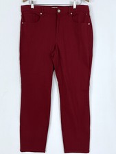 Tommy Hilfiger Size 16 TRIBECA SKINNY CROPPED Red Cotton Denim Jeans NWT