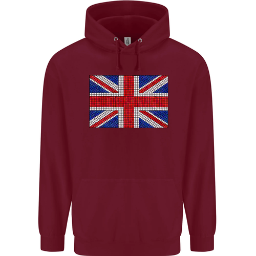 Mosaic Union Jack Flag Great Britain UK Childrens Kids Hoodie - Picture 73 of 88