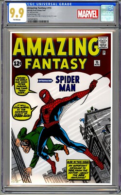 AMAZING FANTASY #15 - SILVER FOIL (2018) - CGC 9.9 FIRST RELEASE