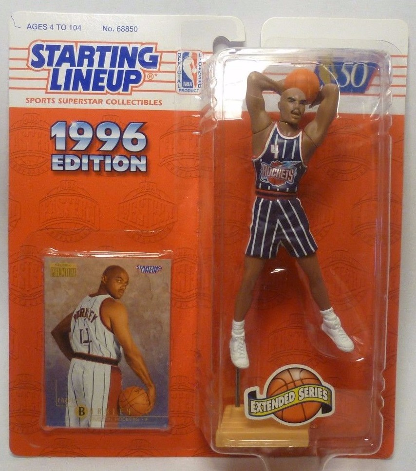 1996 CHARLES BARKLEY Starting Lineup SLU Houston Rockets (Extended)