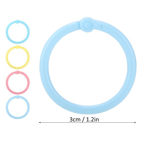 20Pcs Book Binder Ring Flexible Loose Leaf Buckle 30mm Paper Single Ring - Picture 2 of 24