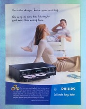 vintage 2000s magazine print ad PHILIPS CD player recorder mancave decor