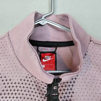 Nike Tech Pack Fleece Jacket Mens Large Pink Oxford Full Zip