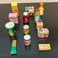 Miniature Shopkins Themed Food  Drink Toy Set Lot of 13 Brand Name Mini Items