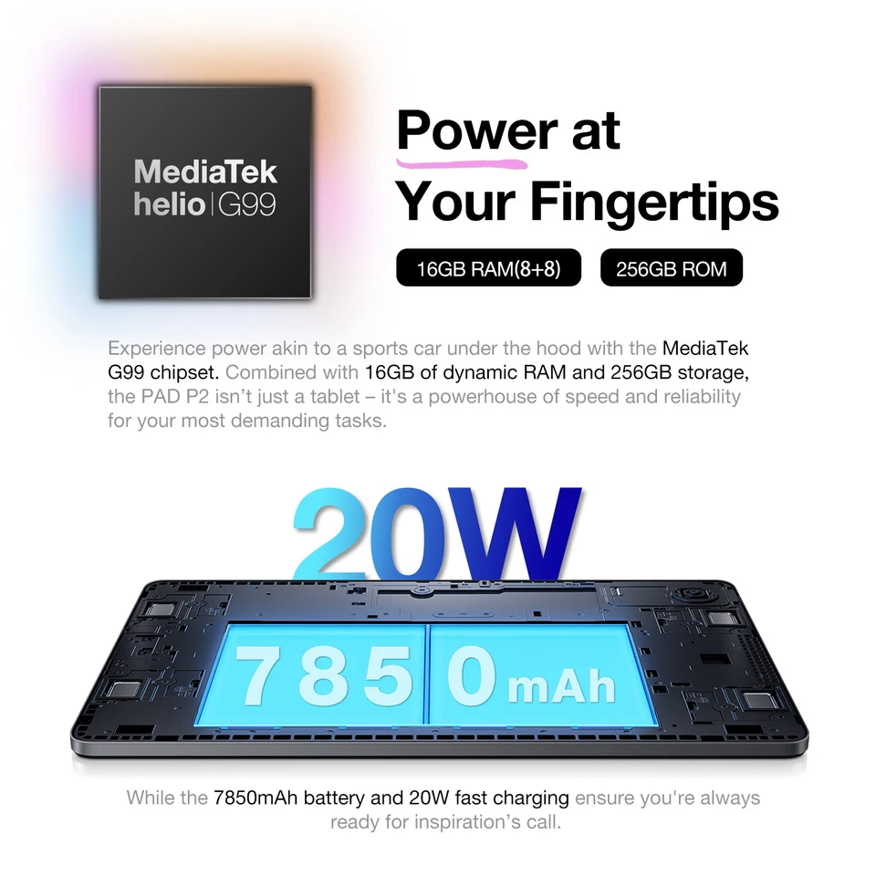 AGM Pad P2 Tablet Gaming Pad 16GB(8+8)+256GB 7850mAh 11'' WIFI 2K FHD+ Android14 - Image 3 of 4