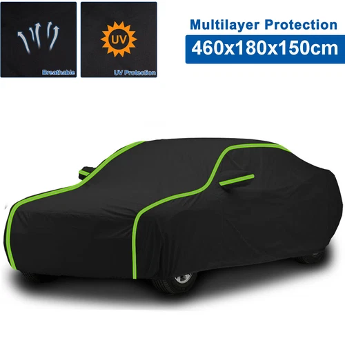 Waterproof Car Cover 6 Layer Heavy Duty Cotton Lined UV Protection - Size Large - Bild 11 von 17