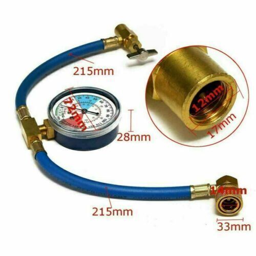 Car AC Air Conditioning R134A Refrigerant Recharge Hose w/ Pressure Gauge DE - Bild 17 von 21