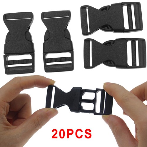 20x Plastic Strap Webbing Side Release Buckle Clasp Craft 1" 3/4" for Backpacks - Picture 7 of 13