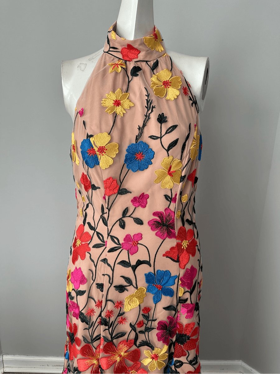milly penelope embroidered floral dress Penelope Floral Midi X-Small main image 1