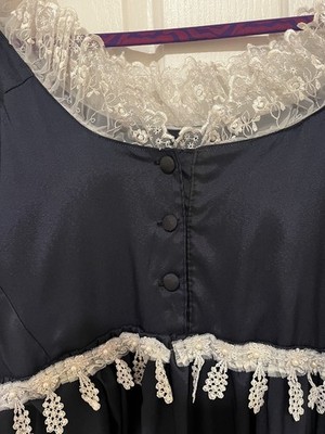 Regency  Jane Austen  Style Dress - Plus Size 3x - Navy Blue (787)