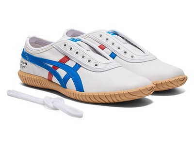 1183C529-100 Onitsuka Tiger Tsunahiki Slipper Weiß Directoire Blau (Herren)